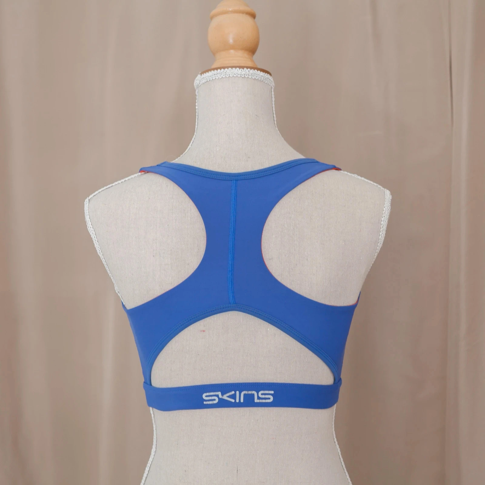 🧡 SKINS Series-3 Active violet and orange sports bra - Size M – photo 3
